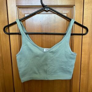 mint green cropped tank